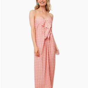 Caroline Constas Kaia Dress - Blush & White Polka Dots - NWT size Large